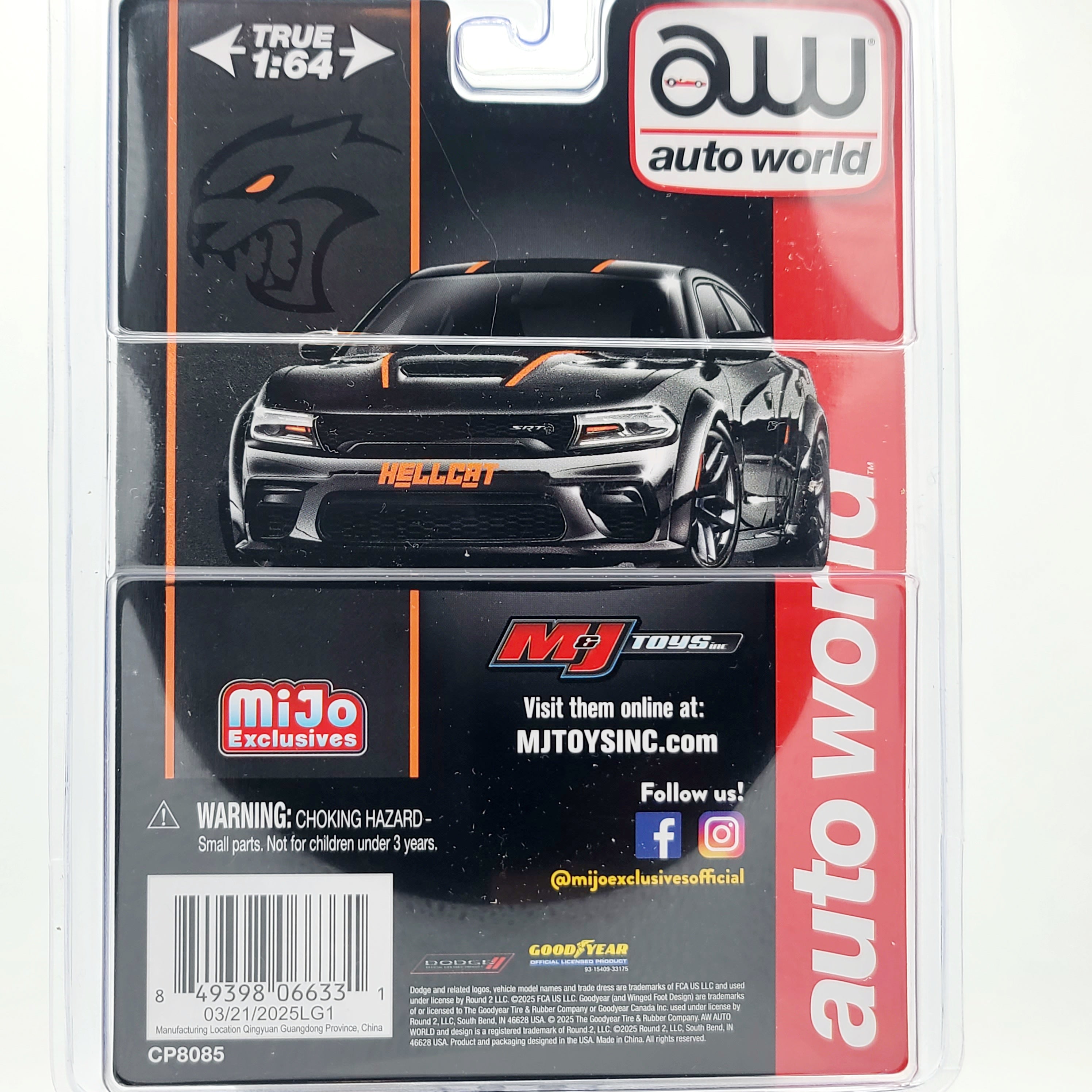 Auto World '21 Dodge Charger SRT Hellcat - 1:64 (2025 MiJo Exclusives - Limited Edition)